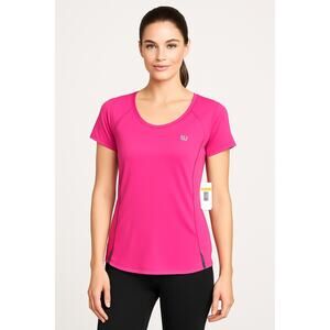 Wilson Women’s Medium Pink Athletic Top Short Sleeve Stretch Tee NWT
